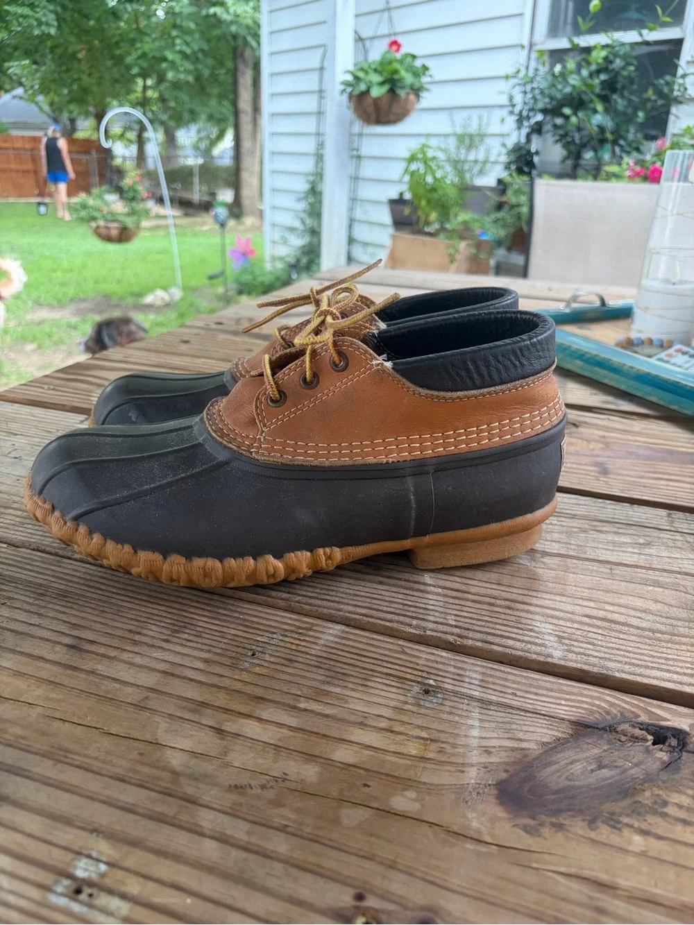 L.L. Bean Two-Tone Brown & Black Bean Boots Men’s 9W